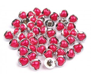 Stegknöpfe Herzchen - weiß oder pink